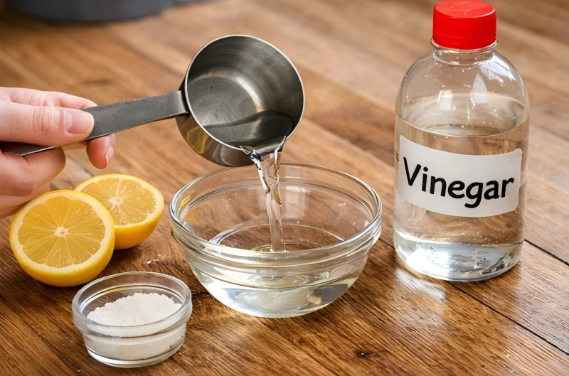 Clean Aluminum Window Frames Prepare the cleaning solution