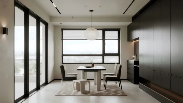 black aluminum window feature