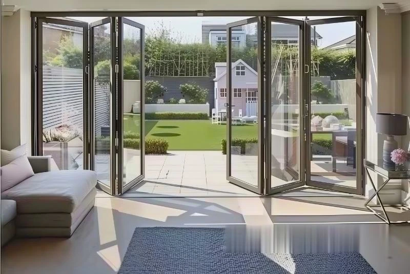 Aluminum Bifold Door Open left and right