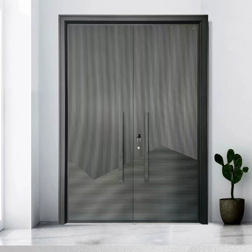 Aluminum Entry Doors ash black