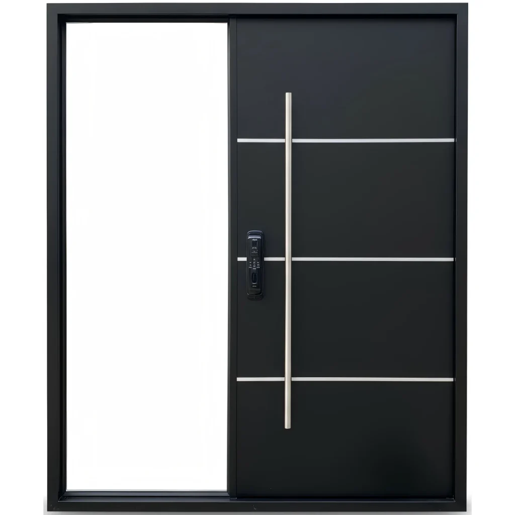 Aluminum pivot door front face