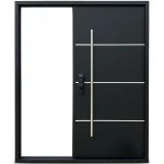 Aluminum pivot door front face