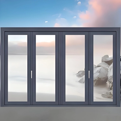 Coastal home protected by Rutao aluminum impact bifold doors during stormy weather