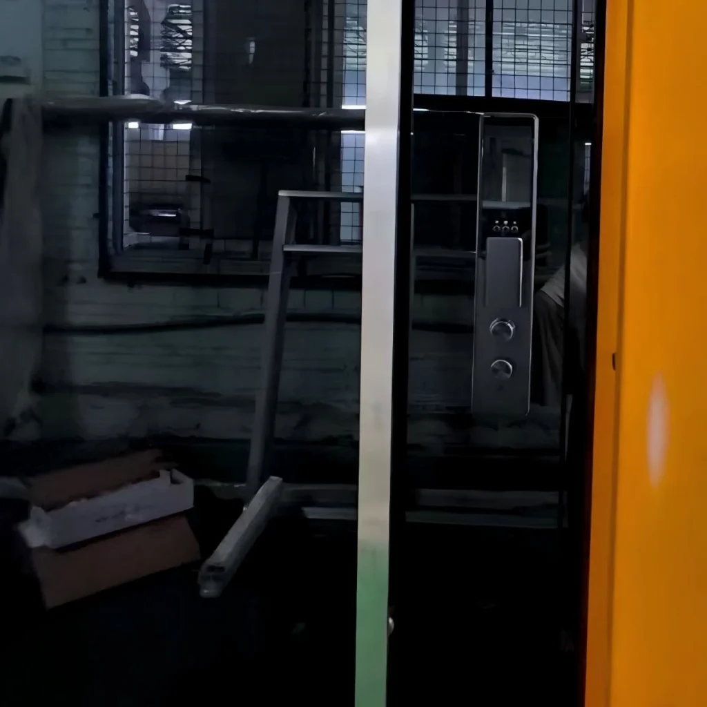 High Gloss Black Front Door smart lock