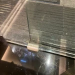 Intelligent glass door hotel entrance down