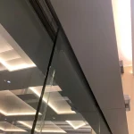 Intelligent glass door hotel entrance sliding rail