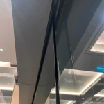 Intelligent glass door hotel entrance up