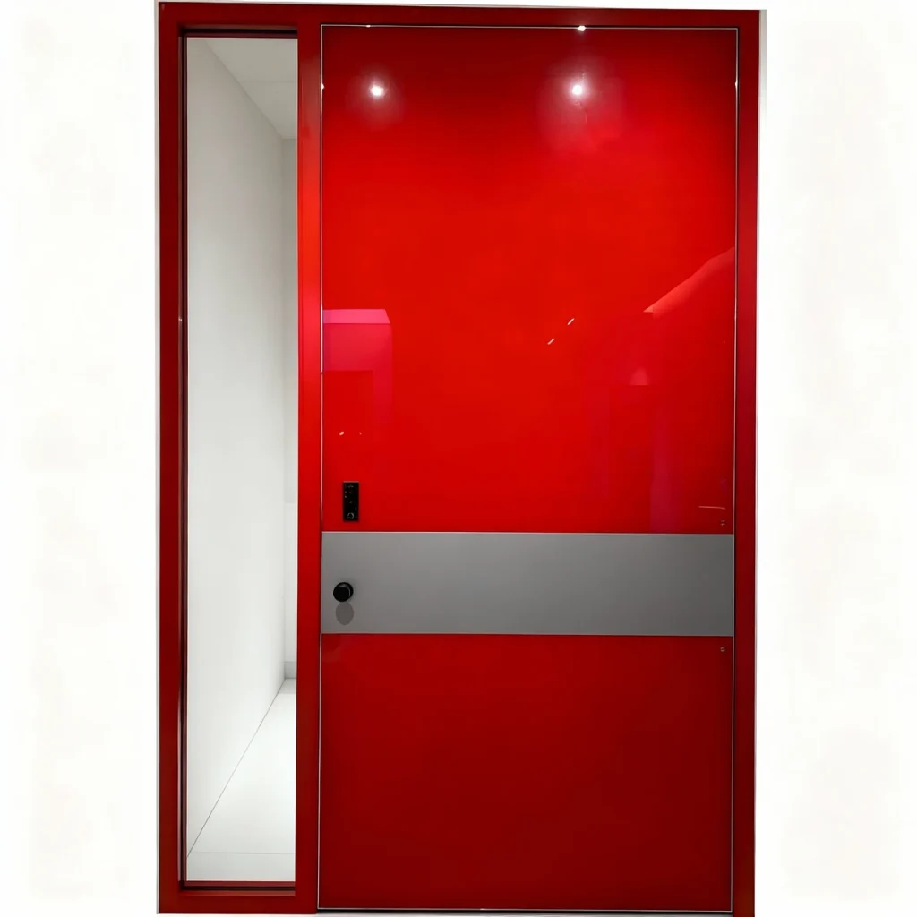 Modern luxury villa pivot entrance door master map