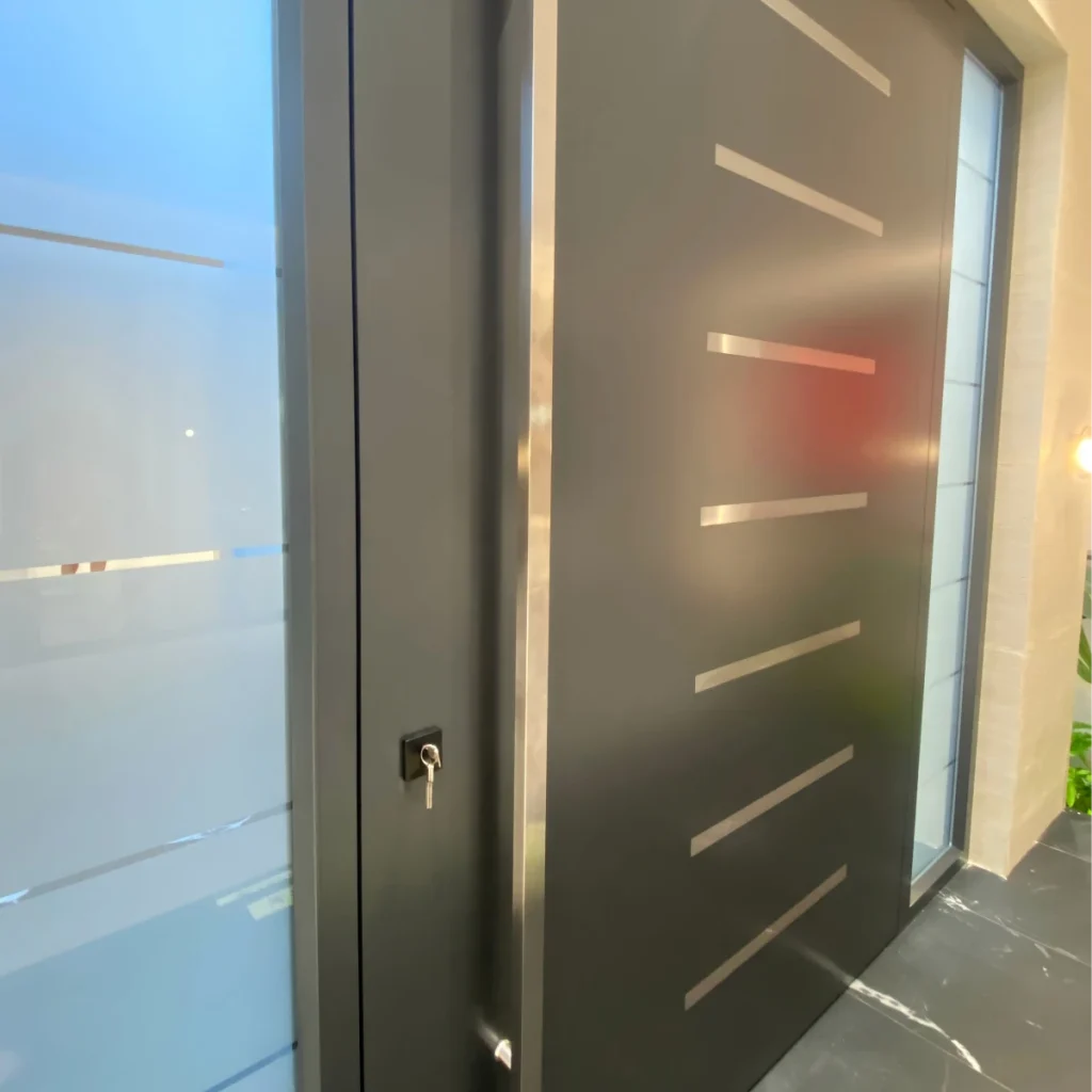 Aluminum Panel Swing Door left