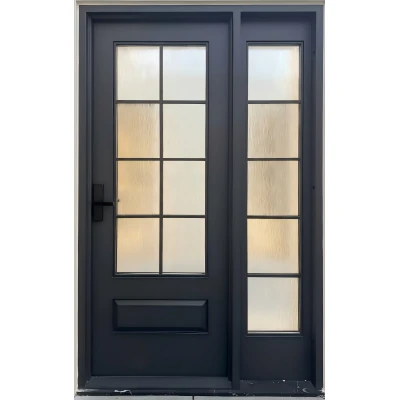 Cast aluminum glass door