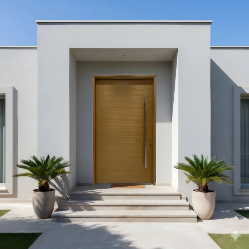 High-End Solid Wood Door Villa