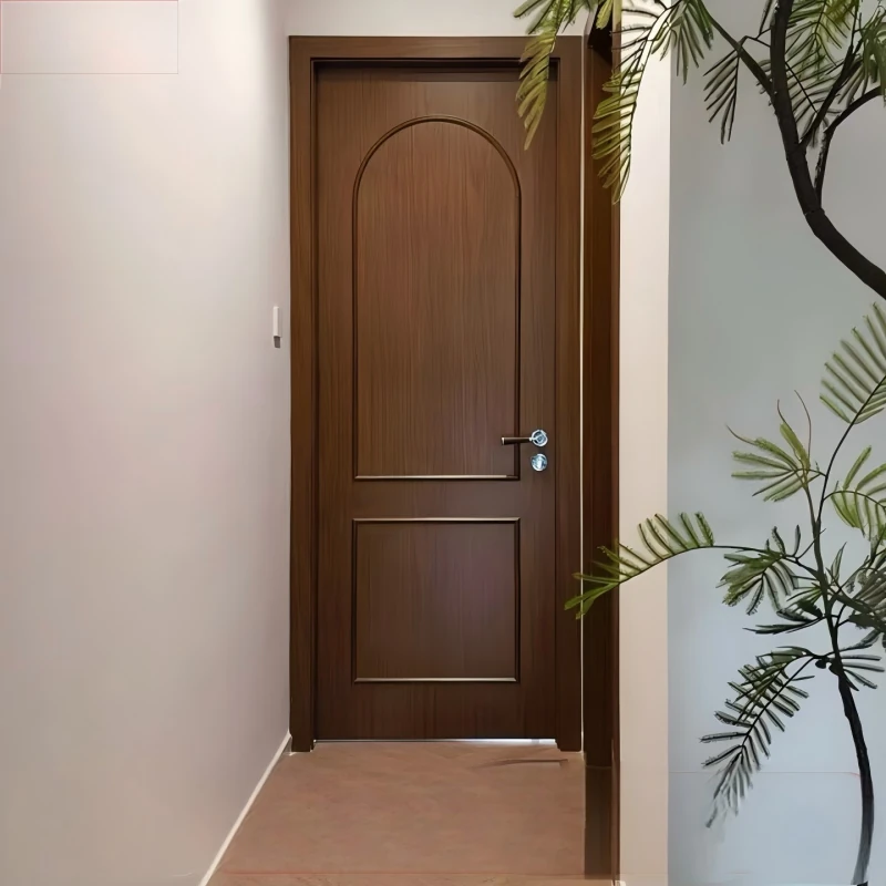 Walnut wood panel door