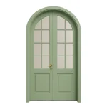 Wood Door with Glass feature