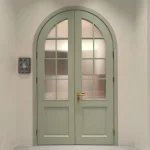 Wood Door with Glass reverse