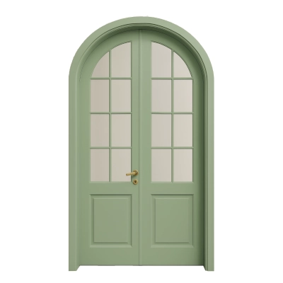 Wood Door with Glass