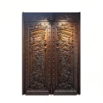 teak wood carving doors double front door