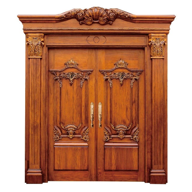 teak wood carving doors double front door Rufous