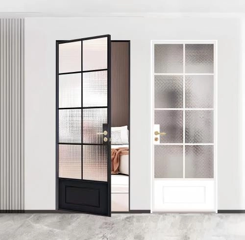 Aluminium Single French Doors black and white