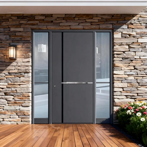 Aluminum Entry Door with Sidelights villa