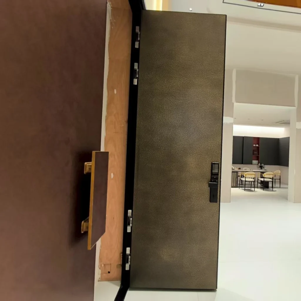 Aluminum-Wood Security Door reverse