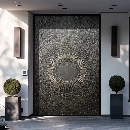 Aluminum-Wood Security Door villa