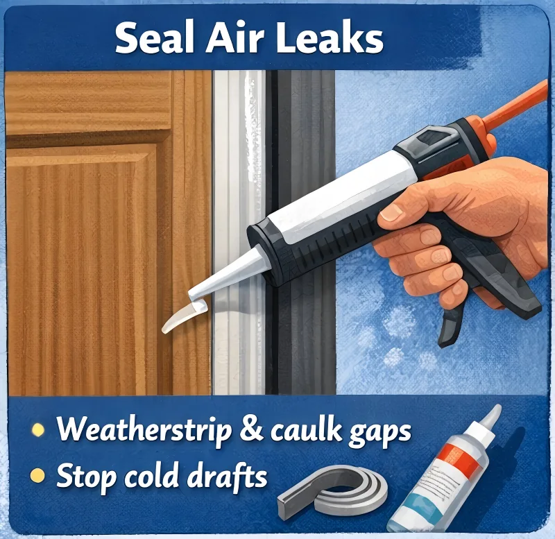 How to Insulate a Front Door for Winter,seal air leaks
