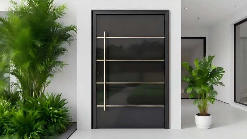 Modern Entry Door mirror surface