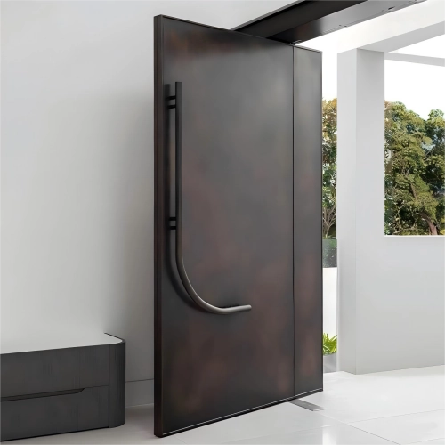 Modern Pivot Door extra-long arc-shaped handle