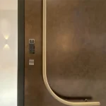 Modern Pivot Door front middle