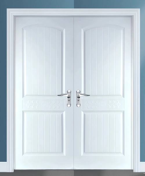 Solid Wood Double Front Doors cyan