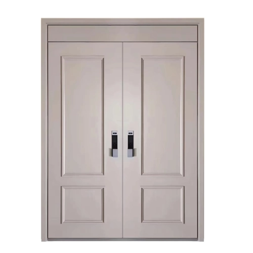 Solid Wood Double Front Doors off-white