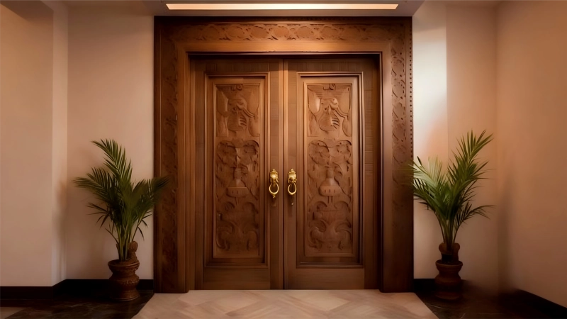 Teak Wood Entry Doors