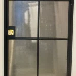 aluminium single french doors middle