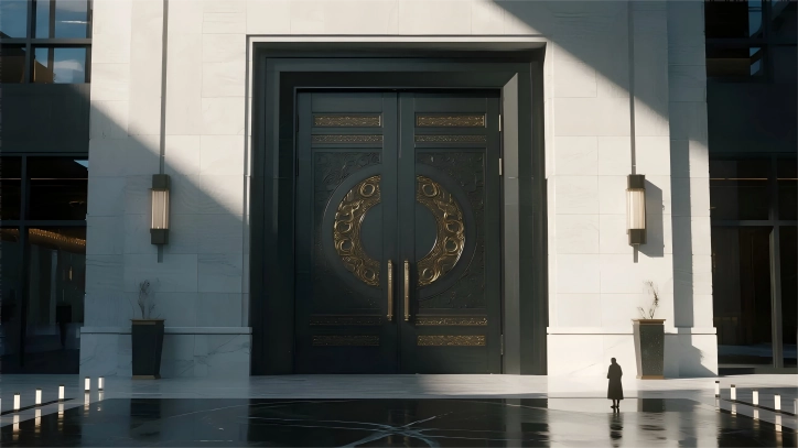 4-Meter High Aluminum Oversized Residential Pivot Entrance Doors