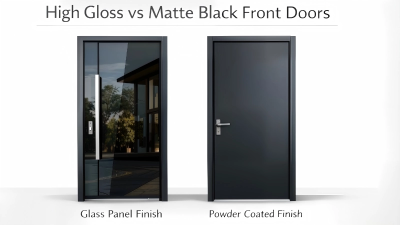 High Gloss vs Matte Black Front Doors