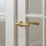 brass hardware on Rutao interior glass doors.