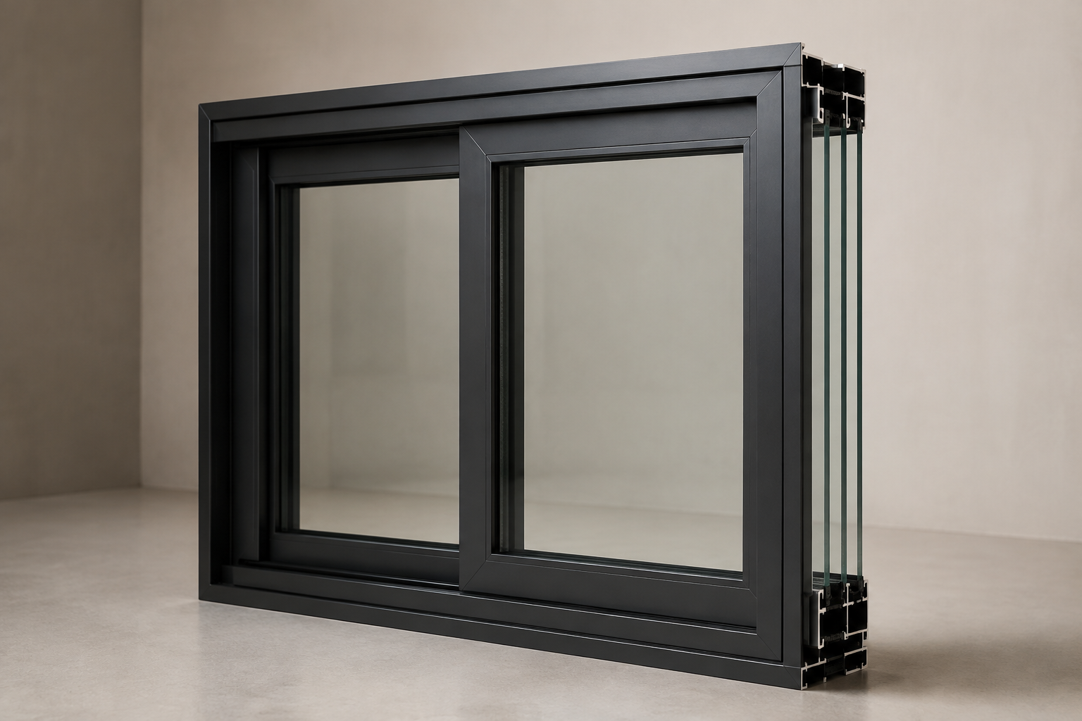 Impact-resistant aluminum window with laminated insulated glass