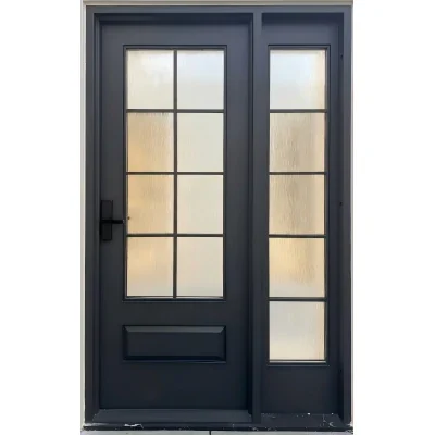 Cast aluminum glass door
