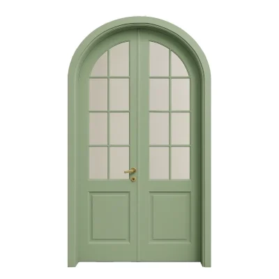 Wood Door with Glass